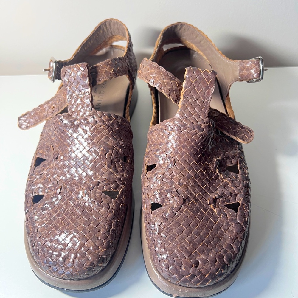 PONS QUINTANA Woven Leather Sandals EU 41 – Made in Spain, Barely Worn